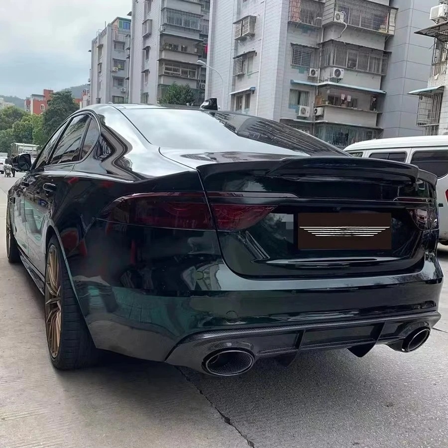 RS Style High Quality Carbon Fiber Exhaust Rear Diffuser for XF 2015-2020 Bolt-On Body Kit